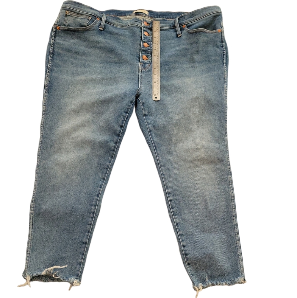 MADEWELL 37  P High-Rise Skinny Jeans in Cordova Wash: Button-Front Edition
